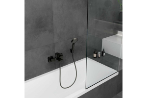 Смеситель для ванны однорычажный Hansgrohe Vernis Shape ВМ 71450670 черный