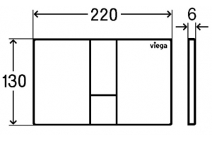 773304 Prevista Панель смыва для унитазов Visign for style 24, пластик, цвет черный, модель 8614.1