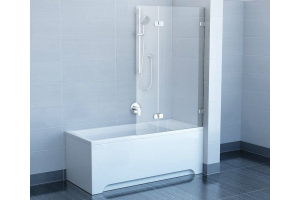 BVS2-100 R хром+транспарент, шторка для ванны