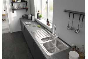 Кухонный смеситель однорычажный, 220, с вытяжным душем, 2jet Hansgrohe 71800000, хром