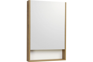 Зеркальный шкаф Aquaton Сканди 45 белый, дуб рустикальный 1A252002SDZ90