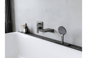 Смеситель Hansgrohe Metropol для ванны настенный скрытый с рычаговой рукояткой 32545340, шлифованный черный хром