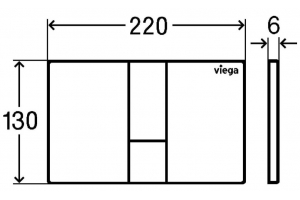 773274 Prevista Панель смыва для унитазов Visign for Style 24, пластик, матовый хром, модель 8614.1