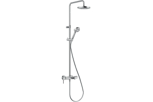 Душевая система  "КЛУДИ-ЛогоДуал", со смесителем для ванны, верхним и ручным душами 6808305-00