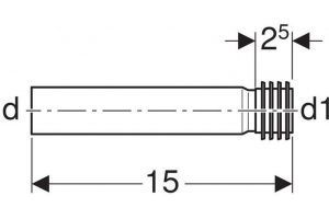 Впускной патрубок с манжетой 32 мм для писсуара Geberit 152.489.16.1