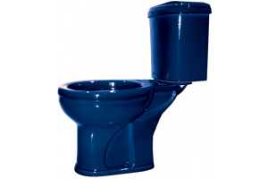 Унитаз-компакт Оскольская керамика Дора Стандарт 47355130402 синий, нижний подвод воды, горизонтальный выпуск