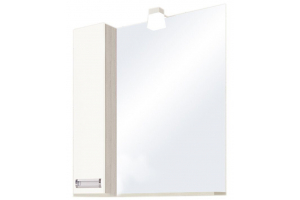 Зеркальный шкаф Aquaton Бекка PRO 50 белый, дуб сомерсет 1A214502BAC20