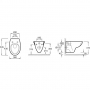 Унитаз подвесной "ЖакобДелафон-Патио",безободковый (чаша + крышка-микролифт) EDV102-00 + E70021-00