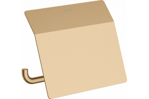 Держатель туалетной бумаги с крышкой AddStoris Hansgrohe 41753140, шлифованная бронза
