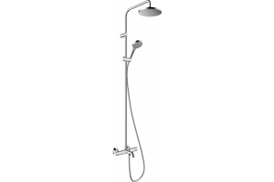 Душевая система Showerpipe 200 1jet с термостатом для ванны Hansgrohe Vernis Blend 26274000, хром