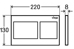 773250 Prevista Панель смыва для унитазов Visign for style 21, пластик альп белый, модель 8611.1