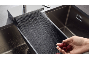 Кухонный смеситель Hansgrohe Aquno Select M81 однорычажный, 250, с вытяжным душем, 2jet, sBox 73830000, хром