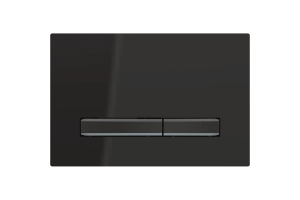 115.671.DW.2 Смывная клавиша Geberit Sigma50, для двойного смыва, цвет металлический хромированный черный: хромированный черный, черный