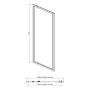 AQ NAA 6211-80 Душевая дверь, распашная 800x2000 профиль хром, стекло прозрачное