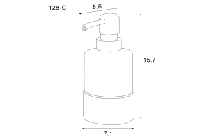 Дозатор жидкого мыла Azario NESSY , Хром (AZ-128-C)