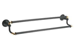 Полотенцедержатель Fixsen Luksor трубчатый двойной, черный (FX-71602B)