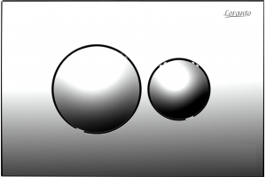 Кнопка смыва Loranto 24.6х1.4х16.5 для инсталляции, металл/пластик, цвет Хром глянцевый (7312)