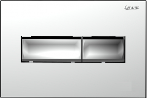 Кнопка смыва Loranto 24.5х1.9х16.5 для инсталляции, металл/пластик, цвет Хром глянцевый (7322)