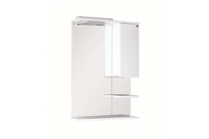 Зеркало - шкаф Onika ЭЛИТА 60.01 правосторонний, врезной LED-светильник, белый (206020)