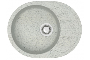 Кухонная мойка AZARIO Light 575х440х215) искусственный мрамор, цвет Светло серый (CS00079923)