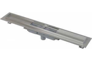 Душевой лоток Alcadrain с порогами для перфорированной решетки, с вертикальным стоком (сталь) (APZ1101-300)