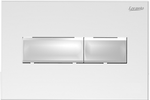Кнопка смыва Loranto 24.5х1.9х16.5 для инсталляции, металл/пластик, цвет Белый матовый (7320)