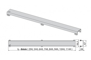 Решетка для душевого лотка Alcadrain хром глянцевый (DESIGN-650LN)