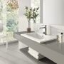 Раковина мебельная Sanita Luxe Quadro 75х46.5х19, керамика, цвет Белый (WB.FN/Quadro/75-C/WHT.G/S1)