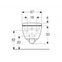 RENOVA T54 Унитаз подвесной безободковый, полузакрытая форма с сиденьем быстросъем., микролифт (500.800.00.1)