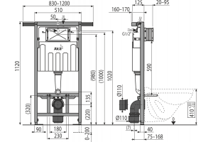 AM102/1120 J?droмodul - Скрытая система инсталляции для сухой установки – при реконструкции ванных комнат в панельных домах