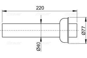 Удлинительная труба для сифона Alcadrain с обрамлением, 40 мм, белая (P046)