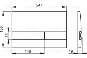 Кнопка смыва alcadrain M1718 24.7х1.9х16.5 для инсталляции, пластик, цвет Черный (M1718)
