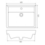 Раковина мебельная AQUATON Тигода 60х47х19, керамика, цвет Белый (1WH302082)