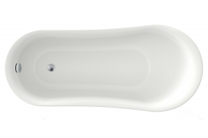 Ванна акриловая AZARIO CARDIFF 1700x760x800 свободностоящая, в комплекте с сифоном и металлическими ножками (CAR17076)