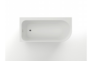 Ванна акриловая Azario LUTON 1700x800x580 пристенная, в комплекте с сифоном и металлической рамой, левая, белая (LUT17080 L)