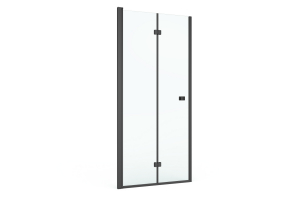 Душевая дверь Roca CAPITAL складная 90х195, толщина полотна 6мм универсальная, цвет профиля черный