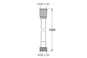 Душевой шланг Azario 150 см ПВХ с защитой от перекручивания черный (AZ-157570124)