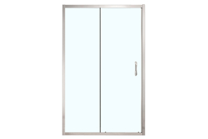 Душевая дверь Azario MILTON раздвижная 140х200, толщина полотна 6мм универсальная, цвет профиля серебро