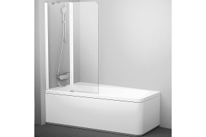 Шторка для ванны распашная Ravak 100х150 цвет профиля белый (7QLA0103Z1)