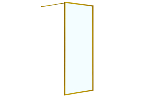 Душевая перегородка Azario RICHMOND Walk-in 900х2000 прозрачное стекло 6 мм, цвет профиля золото (AZ-NAG6310 900 Gold)
